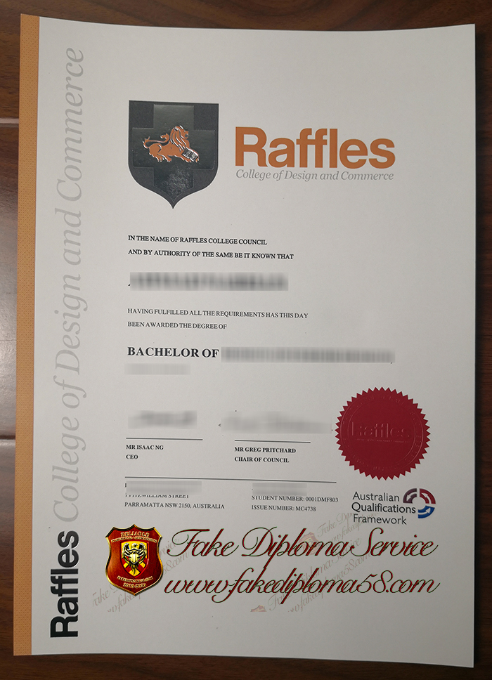 Raffles certificate