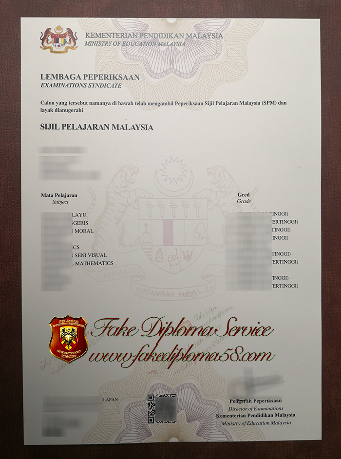 SPM certificate