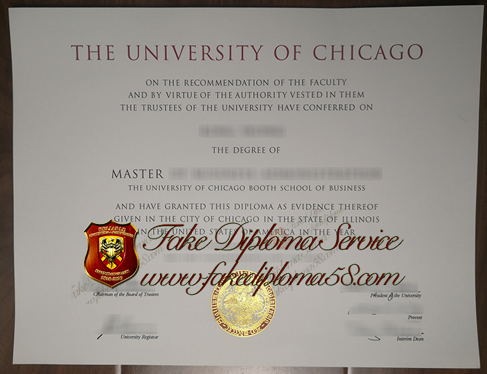 The University of Chicago diploma