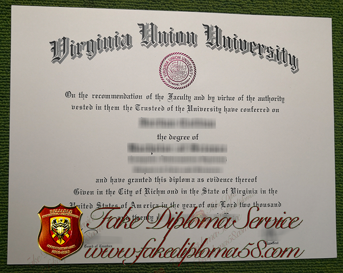 Virginia Union University diploma