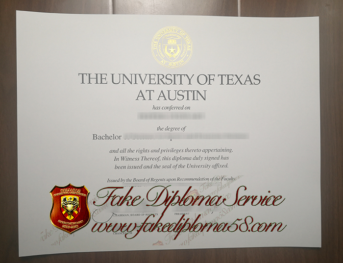 the University of Texas at Austin diploma