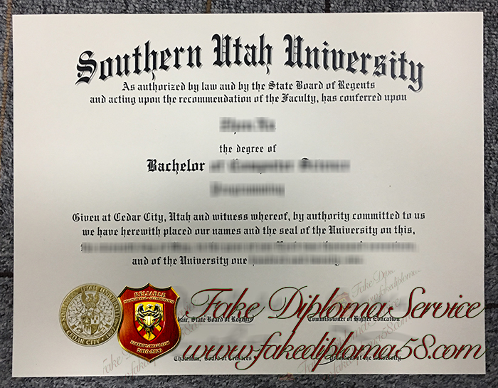 Southern Utah University diploma