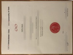 University of Oslo diploma