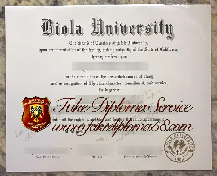 Biola University diploma1