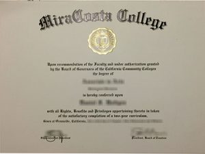 Miracosta College diploma