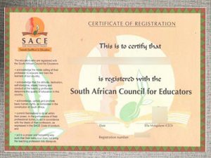 SCAE certificate