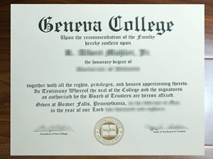 Geneva College degree