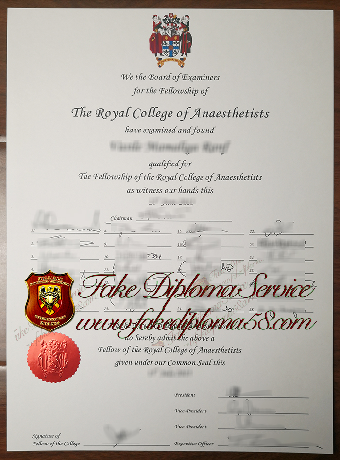 The Royal College of Anaesthetists diploma