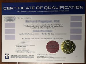 Ontario College Of Trades Diploma