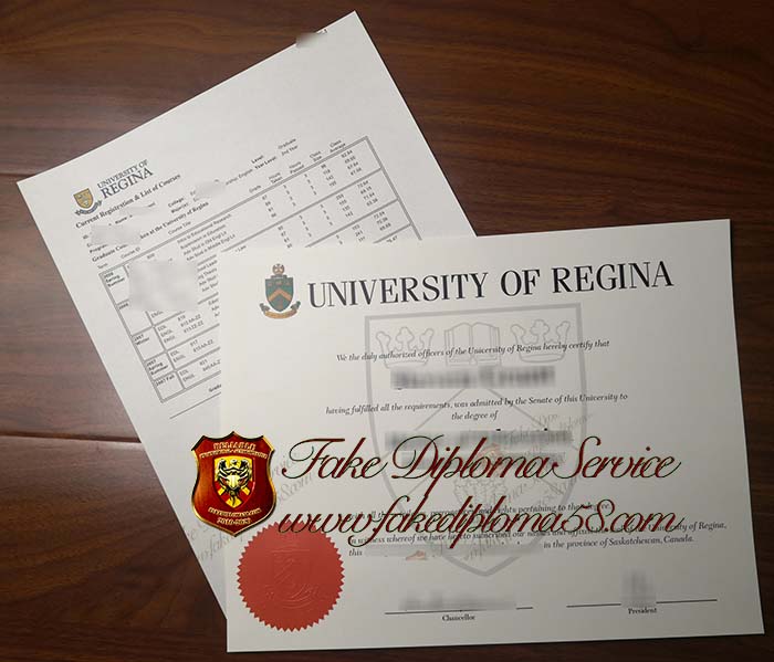 University of Regina degree and transcript