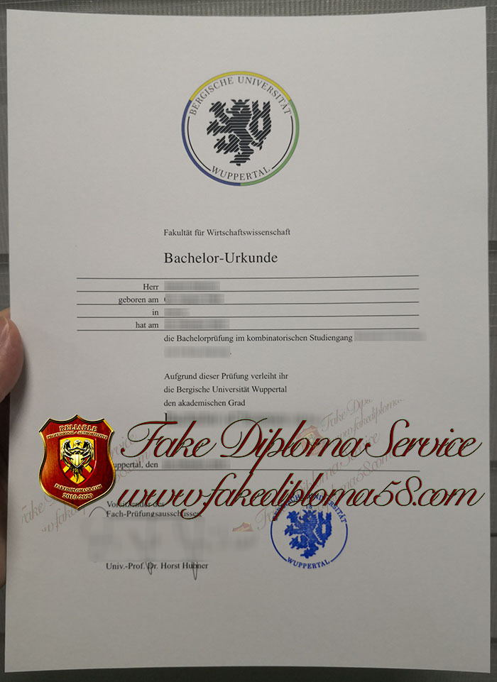 Bergische Universität Wuppertal diploma