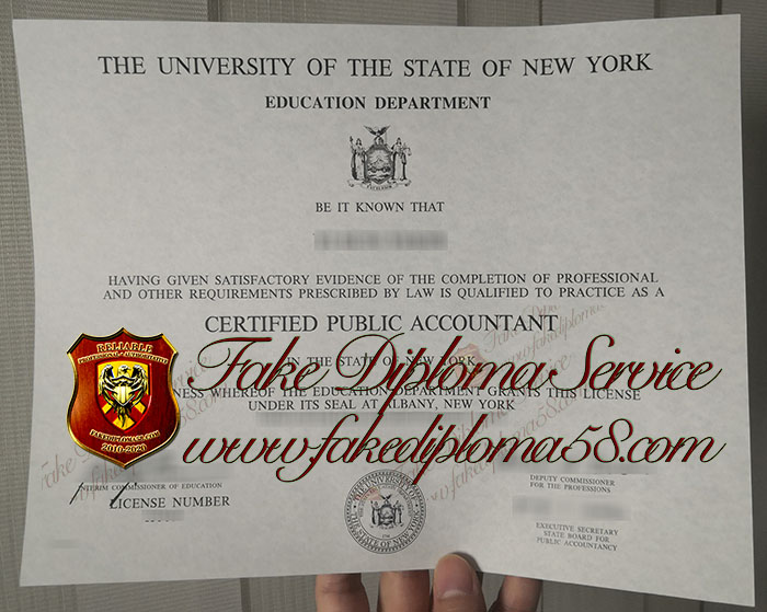 New York CPA certificate