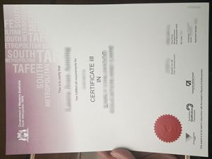 South Metropolitan TAFE certificate