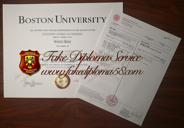 Boston University degree and transcript