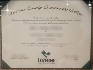 Luzerne County Community College diploma