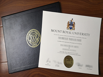 Order a fake Mount Royal University degree with a nice leather case.