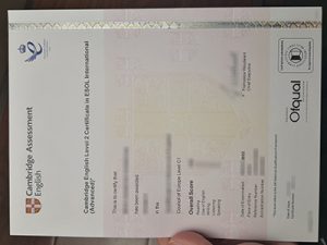 Cambridge ESOL level certificate