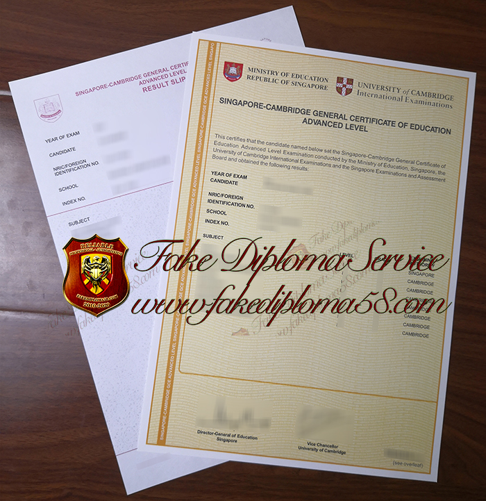 Singapore Cambridge GCE O Level Certificate