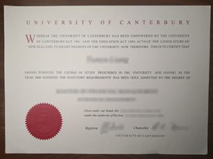 University of Canterbury degree