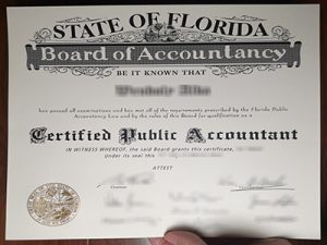 Certified Public Accountant certificate