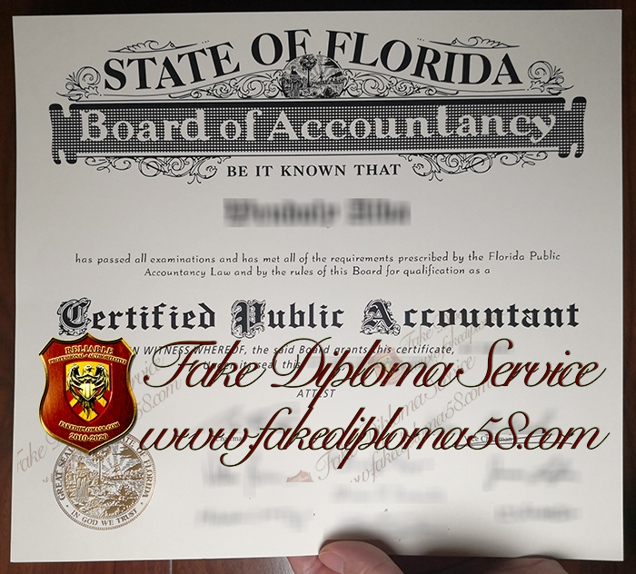 Certified Public Accountant certificate