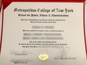 Metropolitan College of New York degree