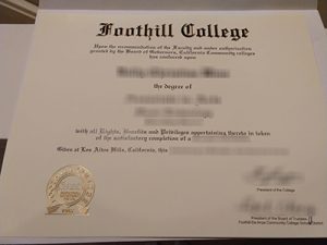 Foothill College diploma