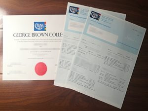 George Brown College degree and transcript