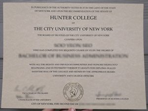 Hunter College degree
