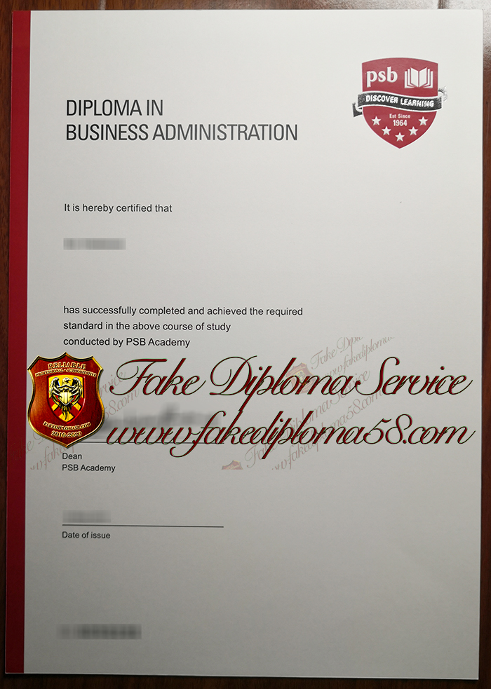 PSB Academy certificate