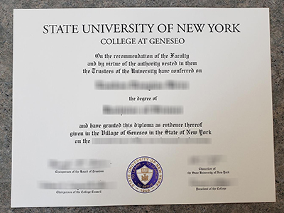 How to copy a 100% State University of New York at Geneseo degree?