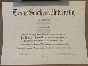 Texas Southern University degree