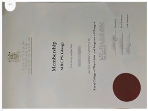MRCPS Glasgow certificate