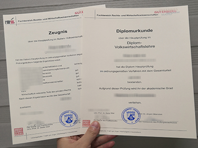 How to create a 100% copy Johannes Gutenberg University Mainz diploma and transcript?