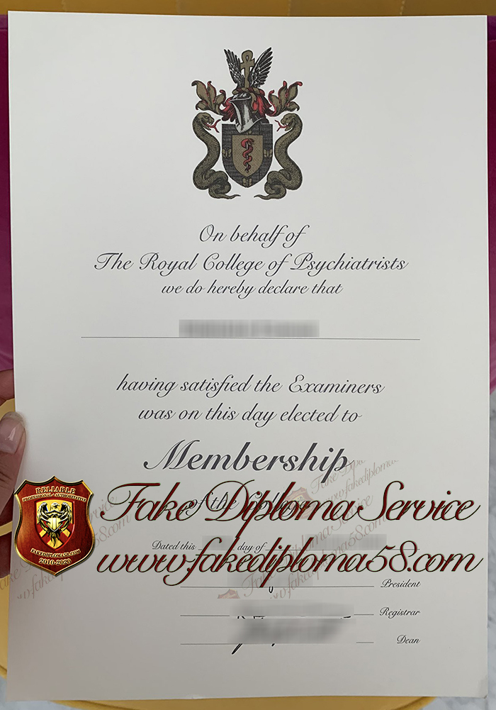 Royal College of Psychiatrists certificate