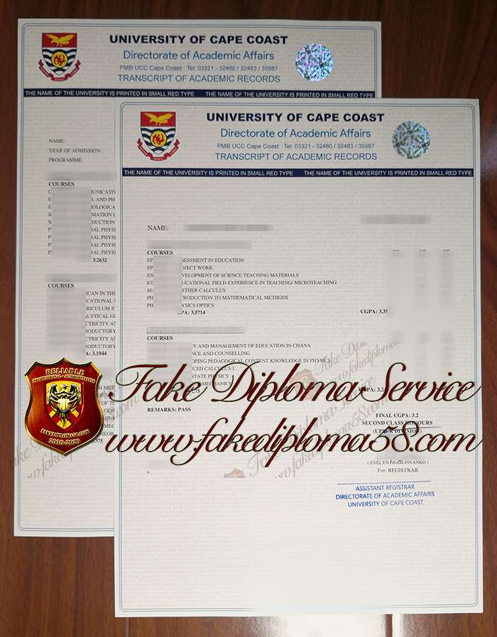 University of Cape Coast transcript