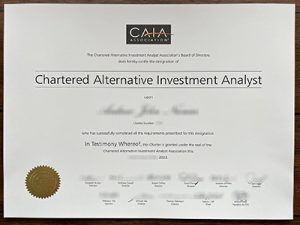 CAIA certificate