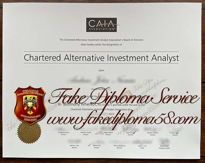 CAIA certificate