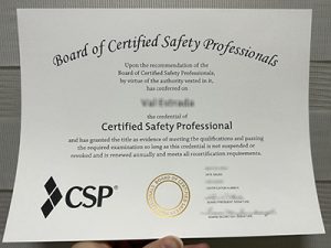 CSP(Certified Safety Professional) certificate