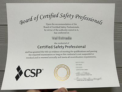 Buy a fake Certified Safety Professional cetificate. Order CSP certificate
