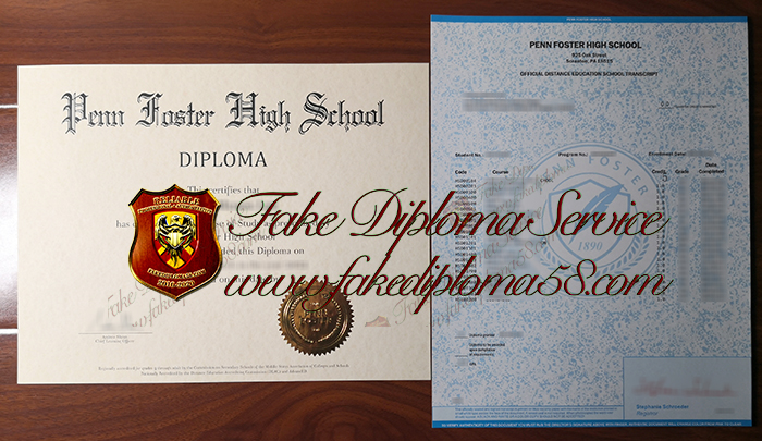 Penn Foster High School diploma and transcript