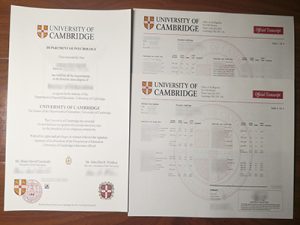 University of Cambridge diploma and transcript