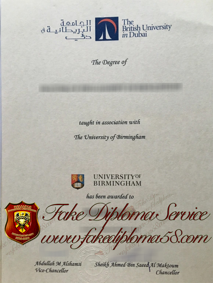 University of Birmingham Dubai degree