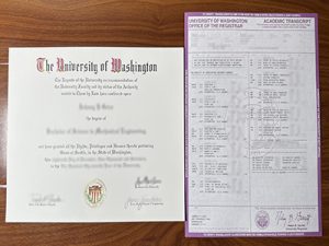 University of Washington degree and transcript