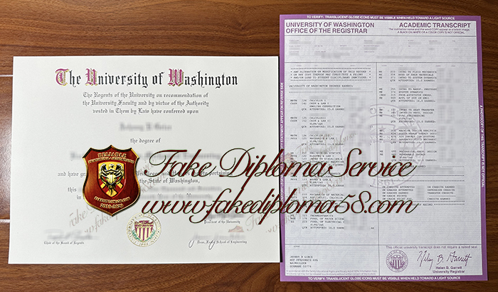 University of Washington degree and transcript