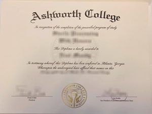 Ashworth College diploma