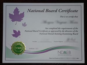 NDAEB certificate