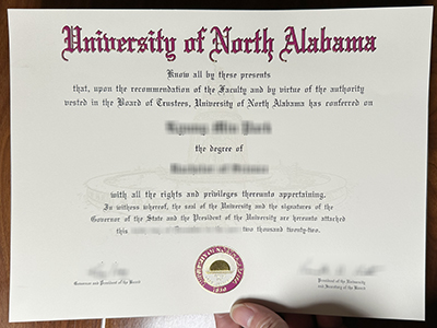 How to create a 100% copy University of North Alabama degree online?