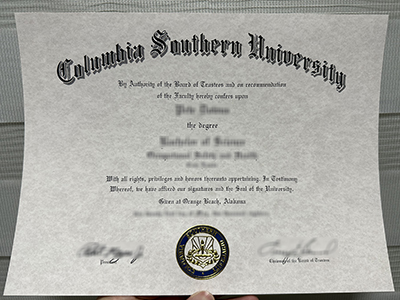 How can i order a 100% similar Columbia Southern University degree?