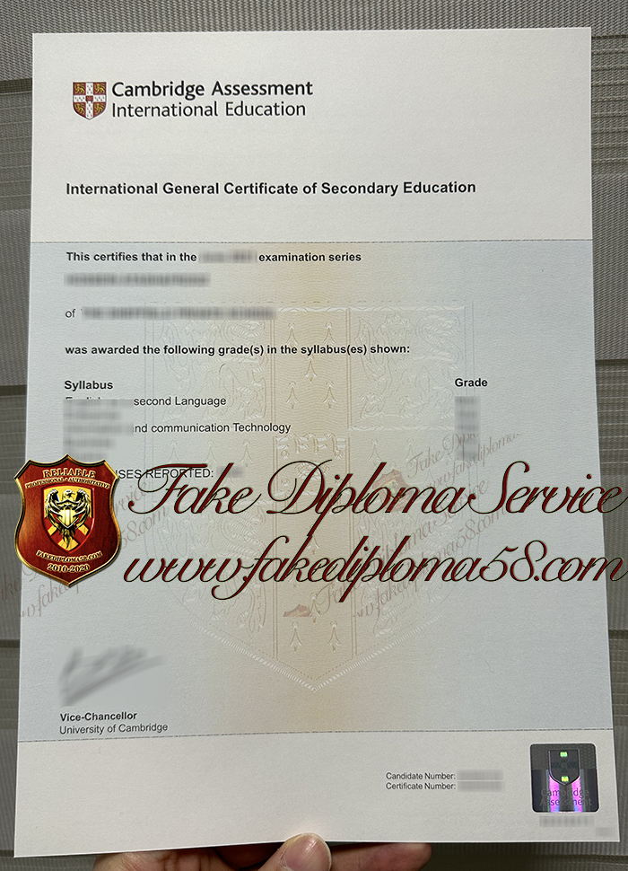 IGCSE certificate